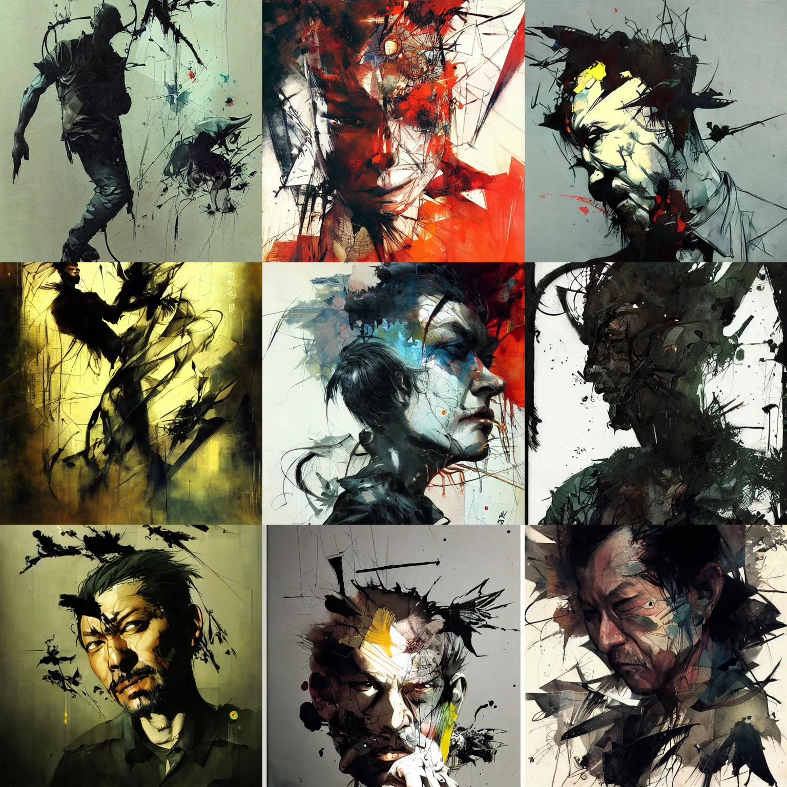 Prompt: yoji shinkawa, esao andrews and dave mckean