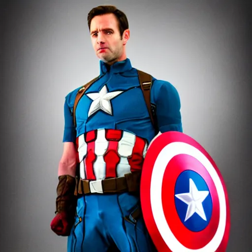 Image similar to John Krazinski as Captain America