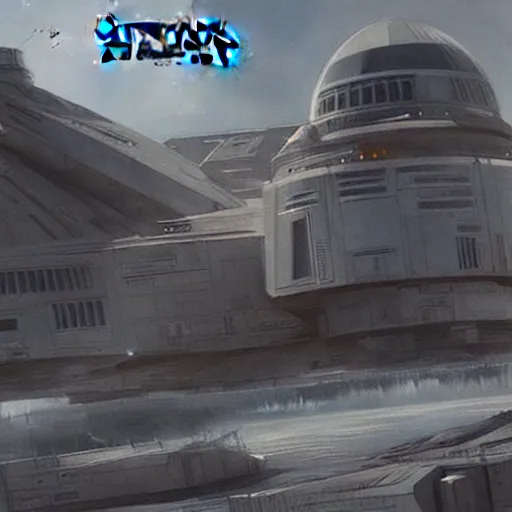 Image similar to if the whitehouse was in star wars, concept art, trending on art station.