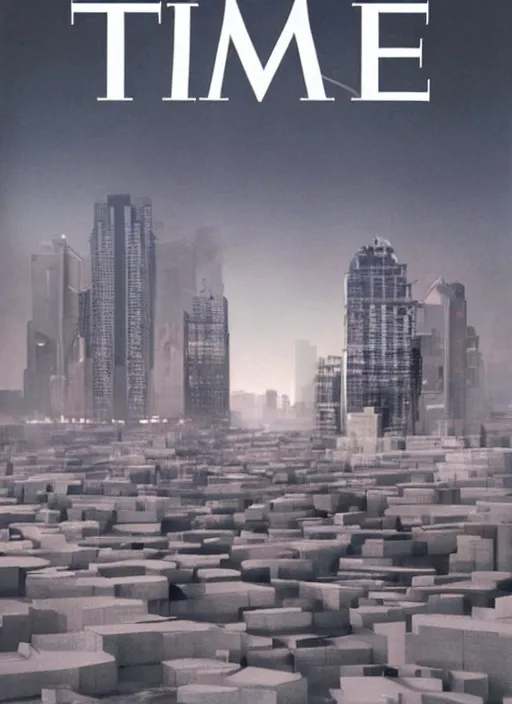 Prompt: TIME magazine cover, the coming AI singularity, by Tadao Ando, 8k