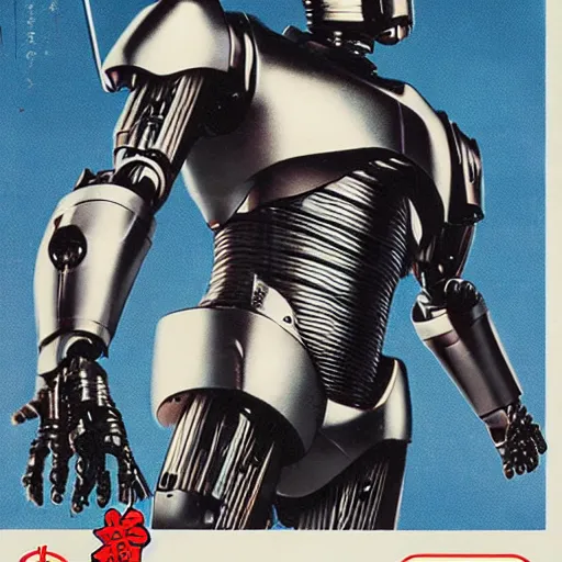 Image similar to japanese vhs cover art robocop ai h - 7 2 0 w - 5 1 2