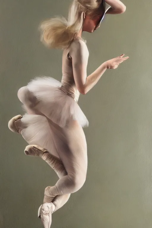 Prompt: An extremely beautiful detailed painting of a blonde haired polish princess in ballet posture, movement, extremely detailed, ultra complex clothing, green eyes, long hair, royal, round face, artstation, oil painting, award winning