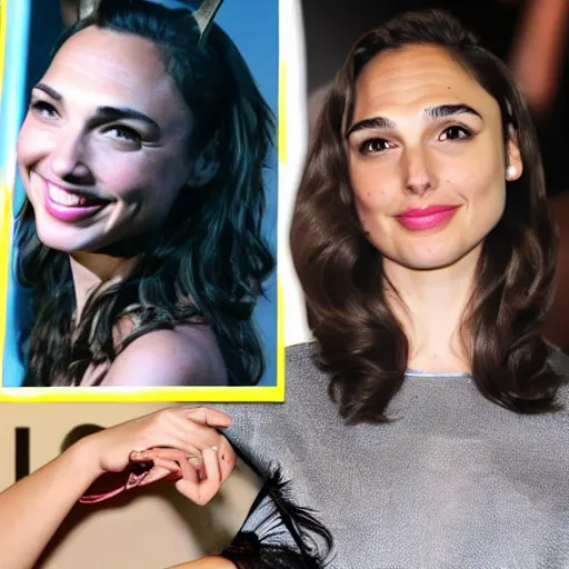 Prompt: Gal Gadot like catgirl with cat ears