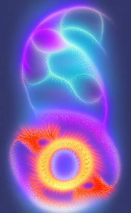 Image similar to fox made of Fractal flame,