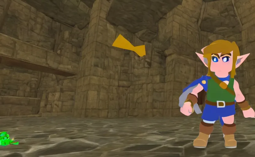 Image similar to Go pro footage of link entering a dungeon