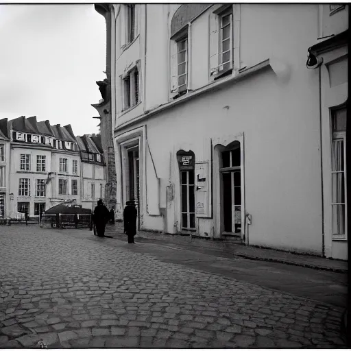 Prompt: fomapan sample photography of caen, france