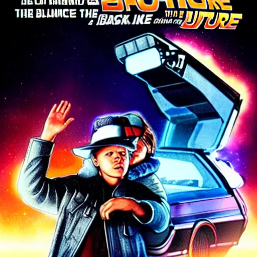 Prompt: the new Back to the Future movie poster, 2023