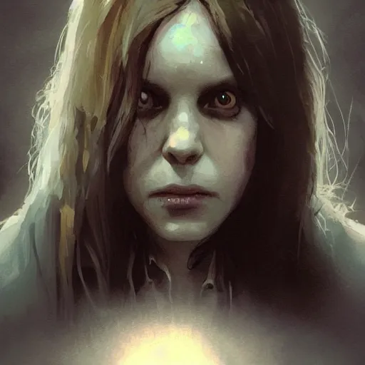 Prompt: A beautiful picture of Regan macneil from the exorcist by greg rutkowski and Kalin Popov, trending on artstation
