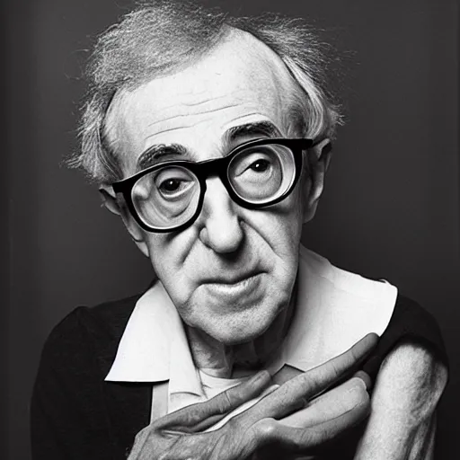 Prompt: coffee art of Woody Allen, food photography