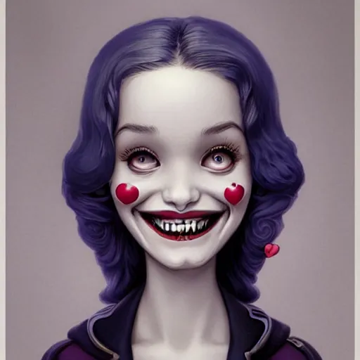 Prompt: Lofi smiling portrait, Pixar style by Joe Fenton and Stanley Artgerm and Tom Bagshaw and Tim Burton