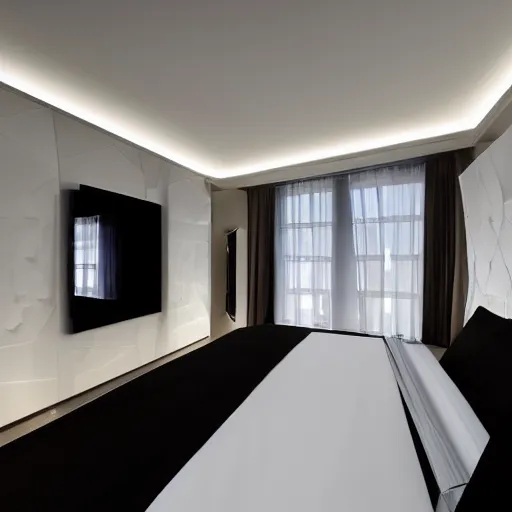 Image similar to room designed by zaha hadid