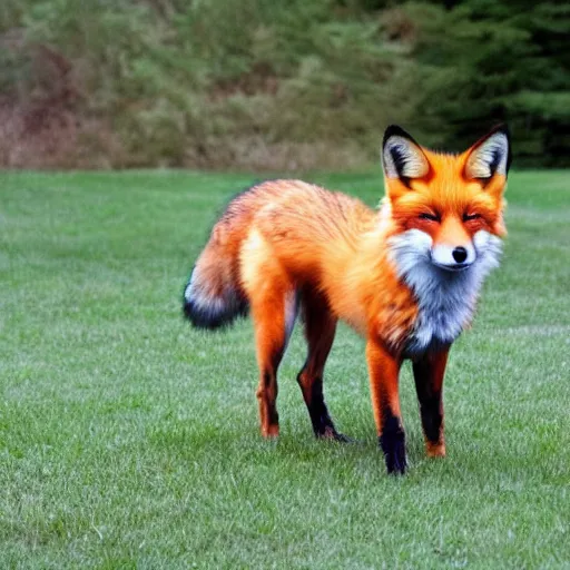 Prompt: half dog half fox