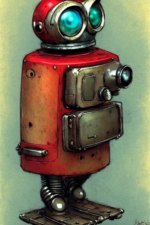 Prompt: adventurer ( ( ( ( ( 1 9 5 0 s retro future robot android wise old owl robot on a stand looking at the camera. muted colors. ) ) ) ) ) by jean baptiste monge!!!!!!!!!!!!!!!!!!!!!!!!! chrome red