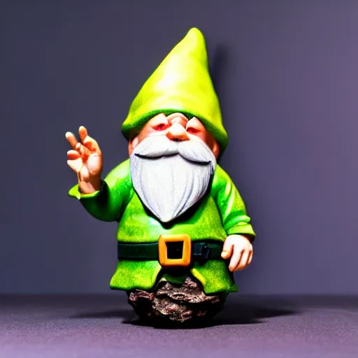 Image similar to a gnome that lives inside your computer, cryptid, photograph, whimsical