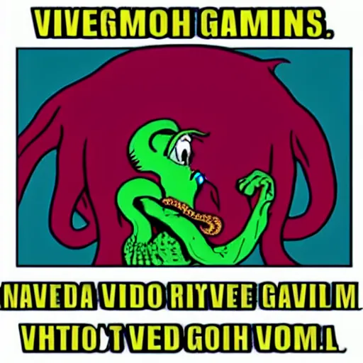 Image similar to Cthulhu getting mad while playing video games