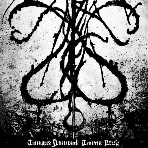 Image similar to black metal band font, unreadable, looks like varicose veins, symmetrical, illegible