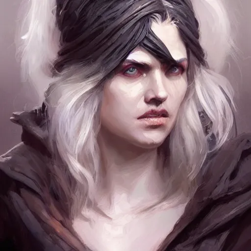 Prompt: headshot immortal blac female wizard ; black brown skin ; white hair ; wise, realistic shaded lighting poster by craig mallismo, artgerm, jeremy lipkin and michael garmash, unreal engine, radiant light, detailed and intricate environment, digital art, art station trends