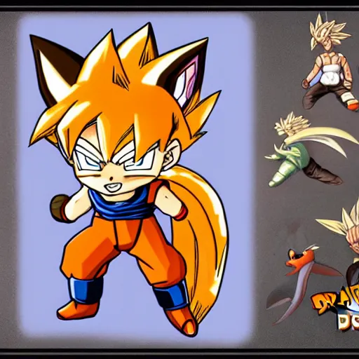 Image similar to A fox in the style of Dragonball Z, fox, anime, artstation, highly detailed