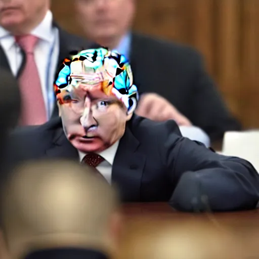 Image similar to putin suffering a horrible fate