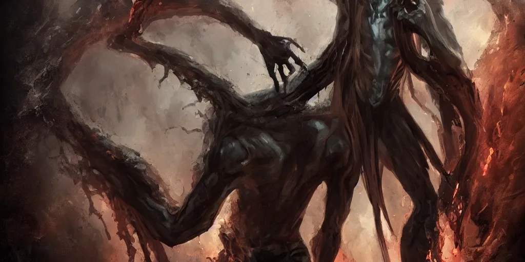 Prompt: a slender blackman with a dangerous smile, barroque painting, ultra realistic. cinematic, dynamic. magic the gathering style. epic fantasy, insanely detailed, 4k, symmetrical face, rpg character reference. dangerous.