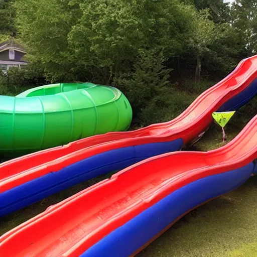 Image similar to abanded water slide