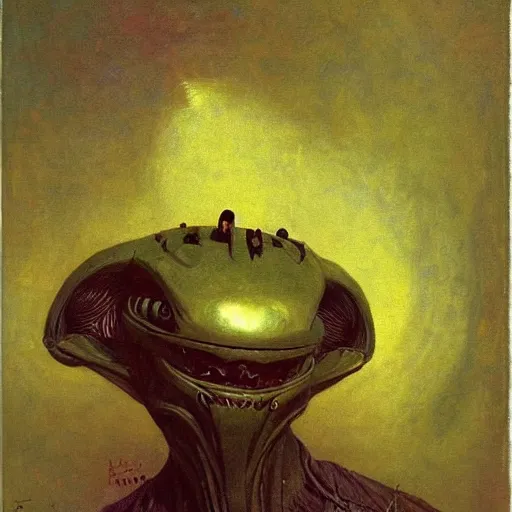 Image similar to alien by ilya repin