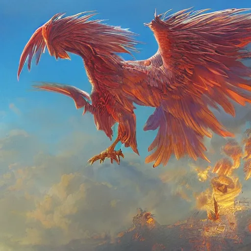 Prompt: photograph of the phoenix, the majestic mythical bird with the plumage of fire, beautiful intense light of fire, hyper detailed, photography, marc simonetti, john howe