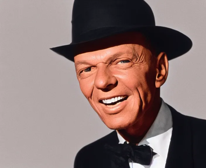 Prompt: 4 k hd, high detail photograph of frank sinatra, shot with sigma f / 4. 2, 2 5 0 mm sharp lens, wide shot, consistent, volumetric lighting, high level texture render