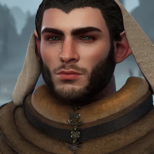 Prompt: medieval elf gigachad, portrait, detailed face, hugh quality face, rtx, 8 k, unreal engine 5, blender render,