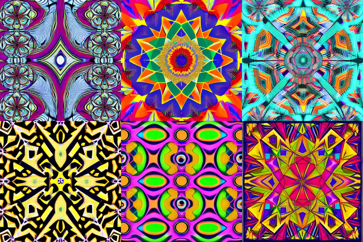 Prompt: psychedelic geometric patterns trending on artstation