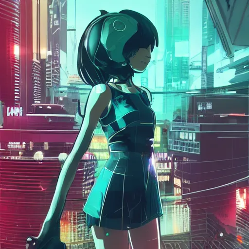 Prompt: Frequency indie album cover, luxury advertisement, teal and white colors. highly detailed post-cyberpunk sci-fi close-up cyborg detective assassin girl in asian city in style of cytus and deemo, mysterious vibes, by Ilya Kuvshinov, by Greg Tocchini, nier:automata, set in half-life 2, beautiful with eerie vibes, very inspirational, very stylish, with gradients, surrealistic, dystopia, postapocalyptic vibes, depth of filed, mist, rich cinematic atmosphere, perfect digital art, mystical journey in strange world, beautiful dramatic dark moody tones and studio lighting, shadows, bastion game, arthouse