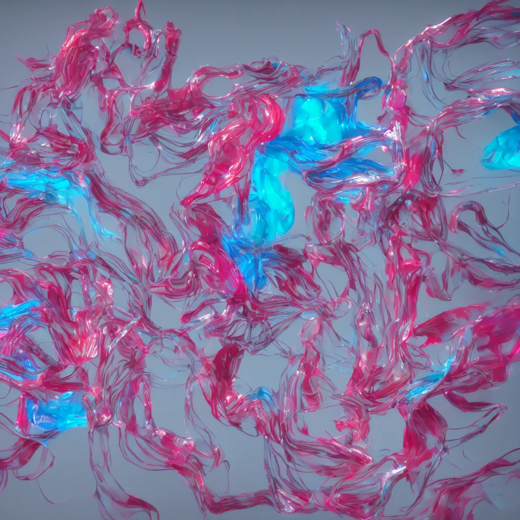 Image similar to painful pleasures by lynda benglis, octane render, colorful, 4 k, 8 k