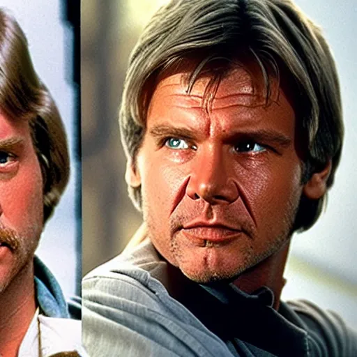 Image similar to mark hamill mixed with harrison ford