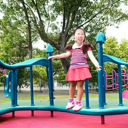 Image similar to elementary school girl playing on playground