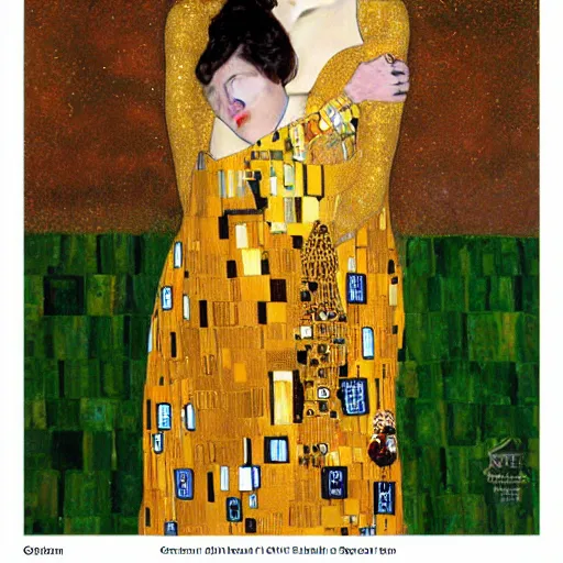 Prompt: Eva Green in the style of Gustav Klimt