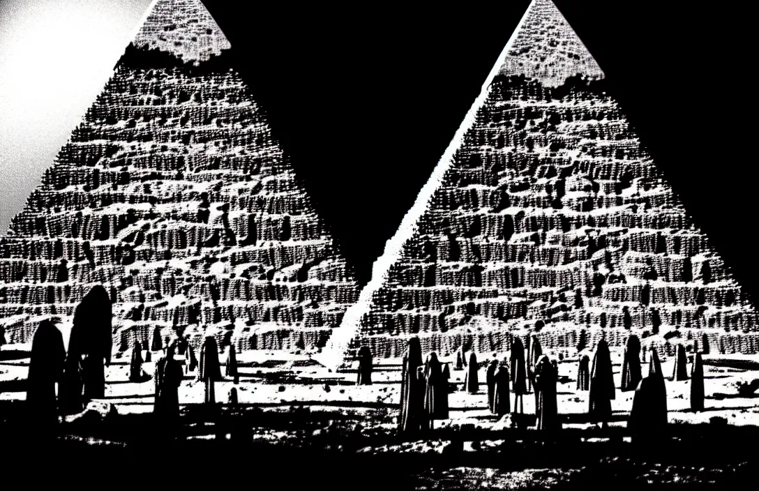 Prompt: excommunication the pyramid of figures is drawn together biblically accurate intact flawless ambrotype from 4 k criterion collection remastered cinematography gory horror film, ominous lighting, evil theme wow photo realistic postprocessing meditational visions directed by kurosawa