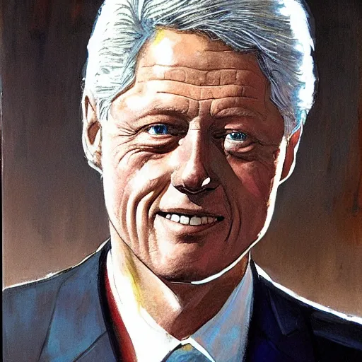 Image similar to bill clinton by kent williams