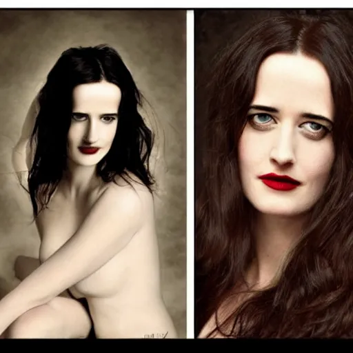 Prompt: eva green by leonard de vinci