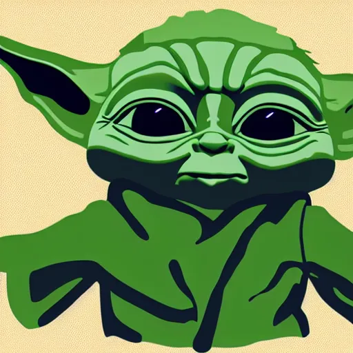 Image similar to baby yoda icon, trending on logopond