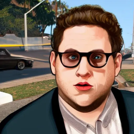 Image similar to jonah hill as a gta v character