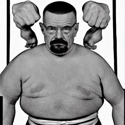 Image similar to walter white as a sumo fighter