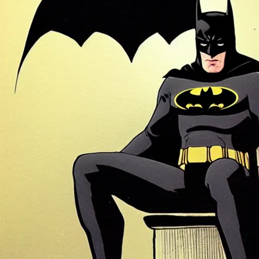 Image similar to batman on a toilet,