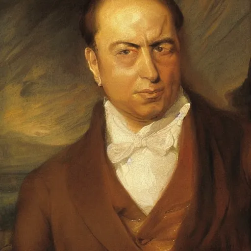 Prompt: a painting of silvio berlusconi by william turner