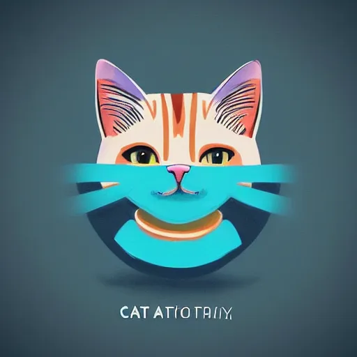 Image similar to cat theme logo, cat theme banner, cat design, cat with smile, art photography style, trending on artstation, warm light, lovely and cute, fantasy art, 8 k resolution