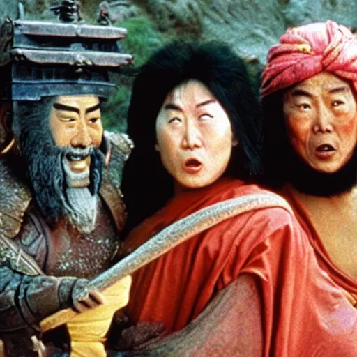 Image similar to a still from journey to the west ( 1 9 8 6 )