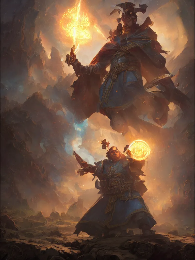Prompt: saint thomas aquinas hearthstone art style, epic fantasy style art by Craig Mullins, fantasy epic digital art, epic fantasy card game art by Greg Rutkowski