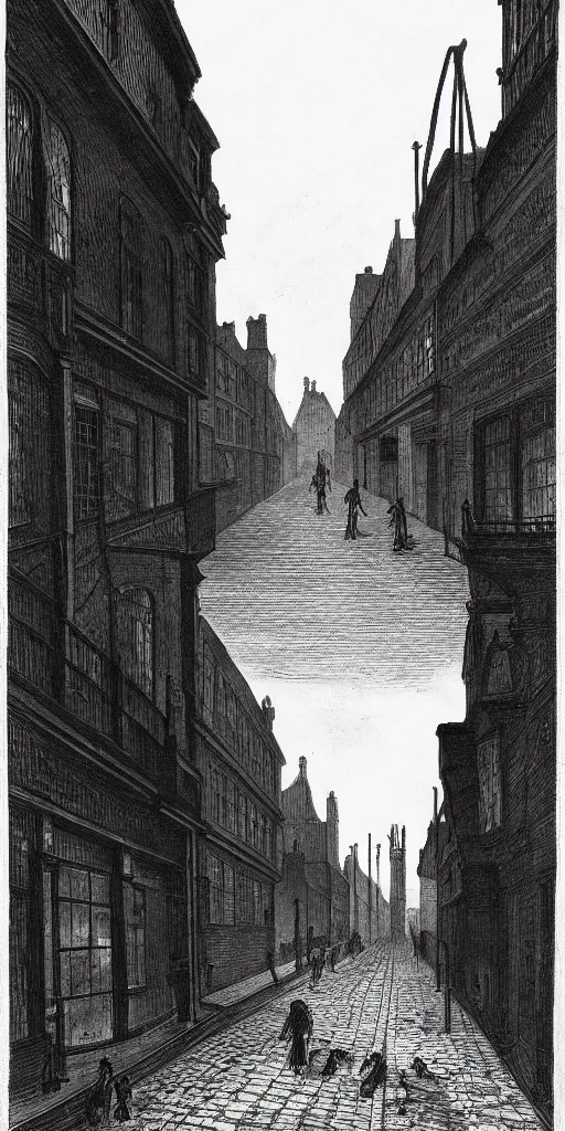 Image similar to shallow street in london 1 6 5 0, so many thrash, german expressionism, black and white, photorealistic style, scretch, dust, grain, creepy