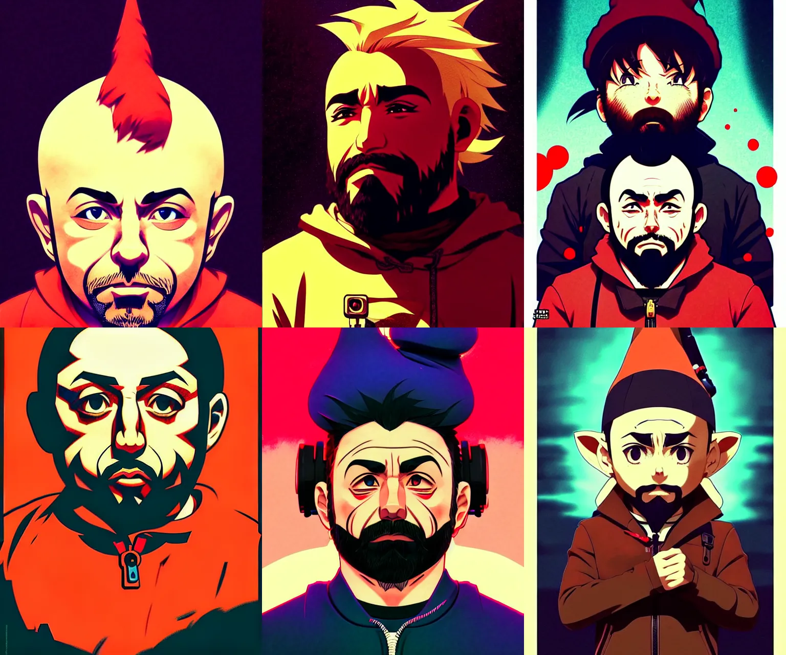 Prompt: ilya kuvshinov anime illustration of joe rogan as a gnome, fine detail, perfect anime face, dramatic lighting, dynamic composition, moody, art deco, cel shading, vivid, stippled lighting, rich texture, yoshinari yoh, alphonse mucha, takashi murakami, ( ( ( colorful ) ) ), eguchi