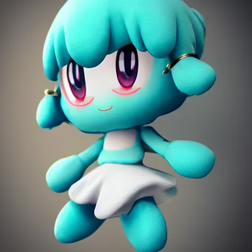 Prompt: cute fumo plush of a girl with four arms, monstergirl, blob anime, bokeh, vray