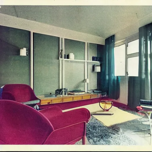 Prompt: late 70s eastern european apartment, design magazine photo